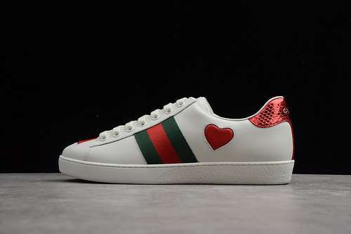 【520】[GU*CCI ACE EMBROIDERED LOW-TOP SNEAKER WHITE/GREEN/RED]-[WOMAN:35-39]-[MAN:40-44]