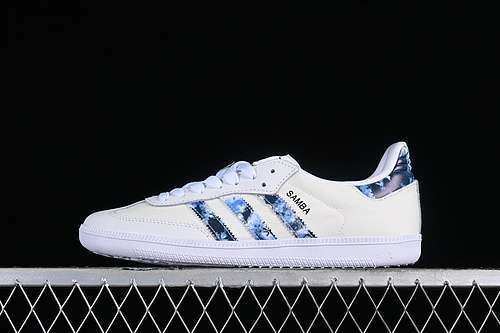 【200】[GZ7039]-[SAMBA TIE DYE BLACK CLOUD WHITE/ROYAL BLUE/CLOUD WHITE]-[WOMAN:36-39]-[MAN:40-45]
