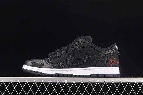 【320】[DD8386-001]-[WASTED YOUTH X DUNK LOW SB BLACK DENIM BLACK/UNIVERSITY RED-[UNSIEX:36-47.5]