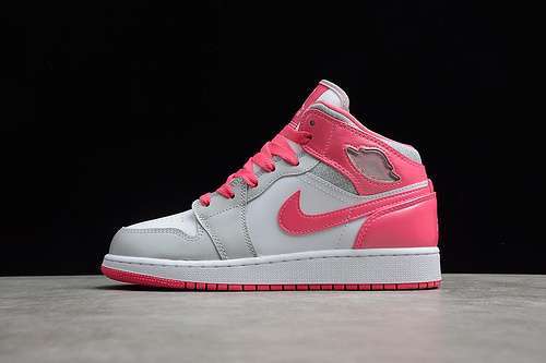 【360】[555112-109]-[CJ AIR JORDAN 1 MID GS WHITE/PLATINUM-PINK]-[WOMAN:35.5-39]