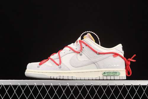 【480】[DJ0950-118]-[OW X SB DUNK LOW LOT 33 OF 50 SAIL/NEUTRAL GREY/CHILE RED]-[UNISEX:36-46]