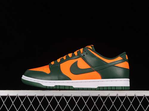 【280】[DD1391-300]-[SB DUNK LOW MIAMI HURRICANES GORGE GREEN/WHITE/TOTAL ORANGE/GORGE GREEN]