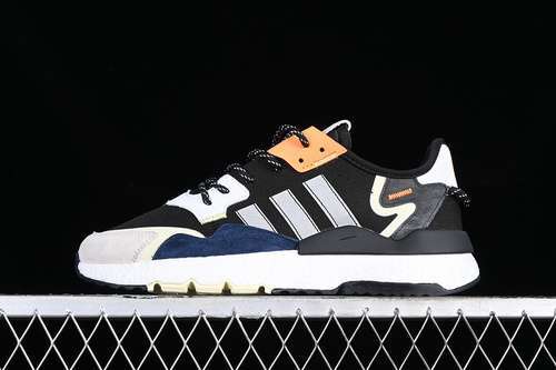 【260】[IE1928]-[ADIDAS NITE JOGGER BOOST WHITE/GREY/BLUE/ORANGE]-[WOMAN:36-39]-[MAN:40-45]