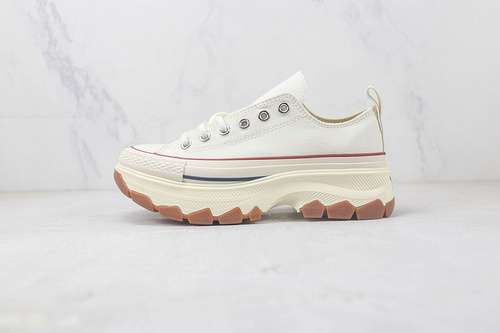 【280】[CHUCK TAYLOR ALL-STAR LOW THE 100TH ANNIVERSARY WHITE/RED/GUM]-[WOMAN:35-39.5]-[MAN:40-44]