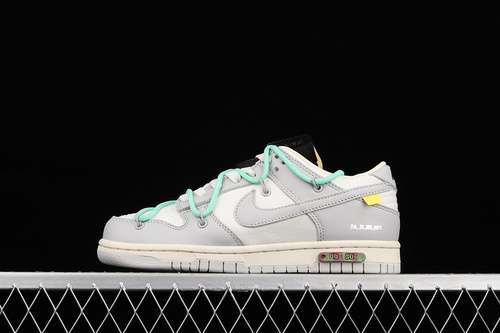 【470】[DM1602-114][ DUNK LOW OFF-WHITE LOT 4 SAIL/NEUTRAL GREY-GREEN GLOW]-[UNISEX:36-47.5]
