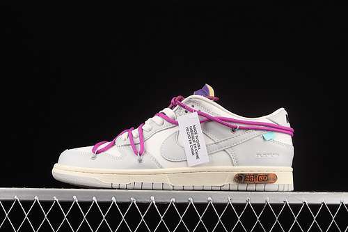 【330】[DM1602-111]-[OW X SB DUNK LOW LOT 28 OF 50 SAIL/NEUTRAL GREY/HYPER VIOLET]-[UNISEX:36-45]