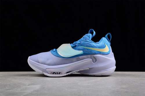 【340】[DA0695-401]-[ZOOM FREAK 3 EP FREEZING TIME DUTCH BLUE/METALLIC GOLD/GHOST/DYNAMIC TURQUOISE]