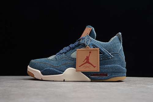 [84-82-93]-[AO2571-401]-[LEVI&#x27;S X AIR JORDAN 4 DENIM/DENIM-SAIL-GAME RED]-[MAN:40-46]