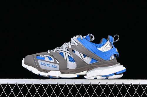 【600】[W3AD54112]-[BA*LEN*CIAGA TRACK SNEAKER TESS S GOMMA RES BI ALV/TIS EFF NUBUK/TIS E WHITE/BLUE]