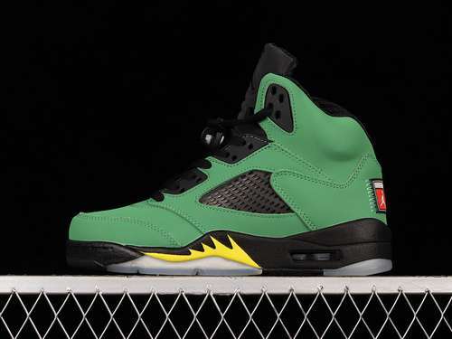 【380】[CK6631-307]-[AIR JORDAN 5 RETRO OREGON APPLE GREEN/BLACK/YELLOW STRIKE/BLACK]-[UNISEX:36-46]