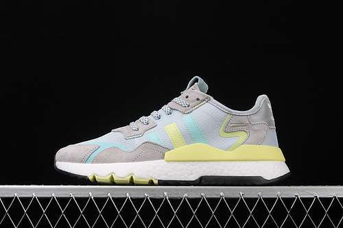 【280】[FX7460]-[NITE JOGGER BOOST SHOES LIGHT GREY/YELLOW/CLOUD WHITE]-[UNISEX:36-45]