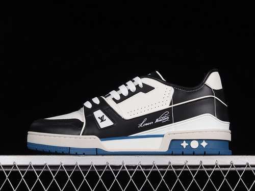 【550】[L*V FASHION CATWALK SNEAKERS BLACK/WHITE/BLUE]-[MAN:38-46]