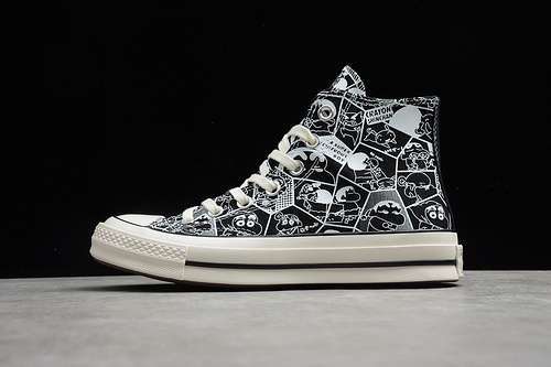 【250】[168822C]-[CRAYON SHIN X CHUCK TAYLOR ALL-STAR 70S HIGH BLACK/WHITE]-[UNISEX:35-44]
