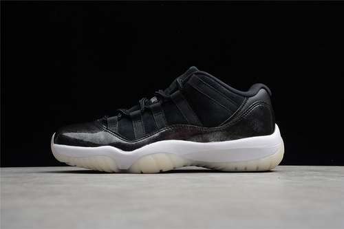 【470】[528895-010]-[AIR JORDAN 11 RETRO LOW BARONS BLACK/METALLIC SILVER-WHITE]-[MAN:40-47]