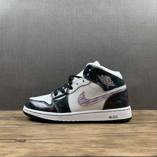 【320】[BQ6931-114]-[AIR JORDAN 1 MID SE GS TAKE FLIGHT WHITE/BRIGHT CRIMSON/BLUE HERO]-[WOMAN:36-40]