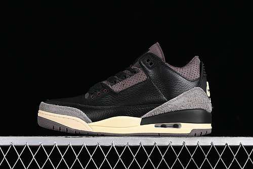 【440】[FZ4811-001]-[A MA MANIERE X AIR JORDAN 3 RETRO BLACK/BLACK/FLAT PEWTER/VIOLET ORE]-[36-47.5]