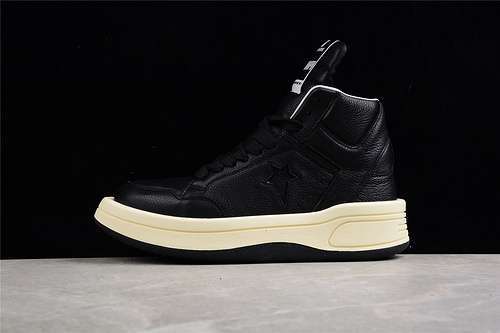 【450】[172342C]-[RICK OWENS X TURBOWPN MID BLACK/BLACK/CLOUD CREAM]-[WOMAN:35-39]-[MAN:40-44]
