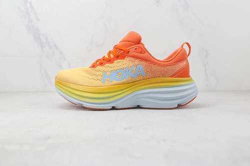 【280】[HOKA ONE ONE RUNNING SHOES ORANGE/WHITE/YELLOW]-[WOMAN:36-39]-[MAN:40-45]