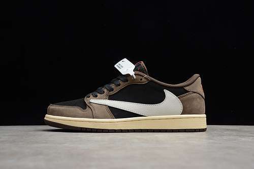 【500】[CD4487-100]-[TRAVIS SCOTT AIR JORDAN 1 LOW MOCHA BLACK/DARK MOCHA-UNIVERSITY RED]-[MAN:40-46]
