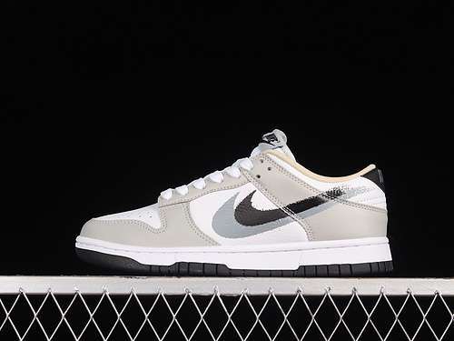 【460】[FD0661-100]-[SB DUNK LOW SPRAY PAINT SWOOSH WHITE/GREY/BLACK]-[WOMAN:36-39]-[MAN:40-47.5]