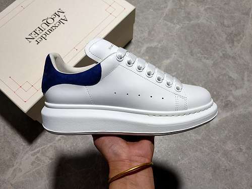【580】[AL*EXANDER MCQUEEN SNEAKERS WHITE/WHITE/NAVY BLUE]-[WOMAN:35-39]-[MAN:40-44]