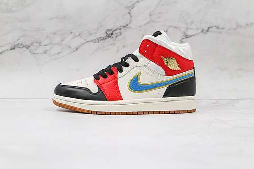 【350】[DC1426-100]-[AIR JORDAN 1 MID SE LET(HER)MAN SAIL/METALLIC GOLD/GYM RED/BLACK]