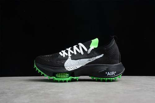 【380】[CV0697-001]-[OW X AIR ZOOM TEMPO NEXT% BLACK/WHITE/GREEN]-[WOMAN:36-39]-[MAN:40-45]