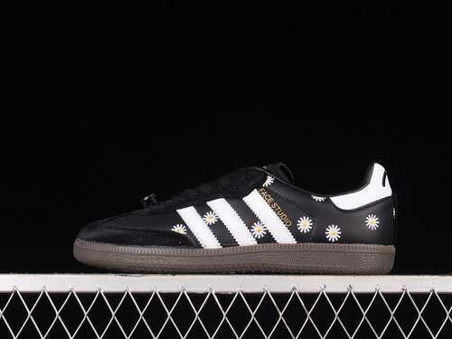 【280】[H03848]-[ATMOS X FACE X SAMBA OG EMBROIDERED DAISIES CORE BLACK/CLOUD WHITE/GOLD FOIL]