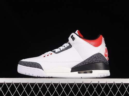 【340】[CZ6431-100]-[AIR JORDAN 3 RETRO DENIM SE WHITE/FIRE RED/BLACK]-[MAN:40-46]