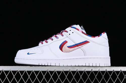 【410】[CN4504-100]-[PARRA X DUNK LOW OG SB QS WHITE/PINK RISE-GYM RED]-[MAN:40-47.5]