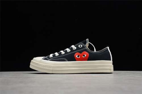 【220】[150206C]-[COMME DES GARÇONS X CHUCK TAYLOR ALL-STAR LOW 70S OX PLAY BLACK/BEIGE/RED]
