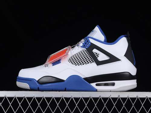 【500】[308497-117]-[OG AIR JORDAN 4 RETRO MOTORSPORTS WHITE/GAME ROYAL-BLACK]-[MAN:40-47.5]