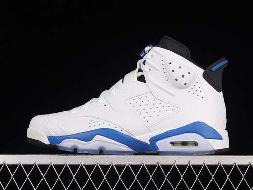 【500】[384664-107]-[AIR JORDAN 6 RETRO 2014 WHITE/SPORT BLUE-BLACK]-[MAN:40-47.5]