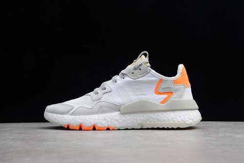 [CG5952]-[NITE JOGGER SHOES WHITE/GRAY/ORANGE]-[MAN:40-45]-[OG00122]