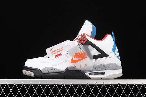 【350】[CI1184-146]-[AIR JORDAN 4 RETRO SE WHAT THE 4 WHITE/MILITARY BLUE-FIRE RED-TECH GREY]