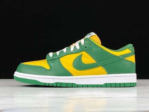 【430】[CU1727-700]-[SB DUNK LOW SP BRAZIL VARSITY MAIZE/PINE GREEN/WHITE]-[UNISEX:36-46]