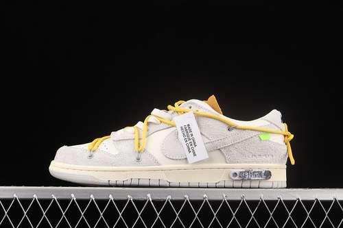 【330】[DJ0950-109]-[OW X SB DUNK LOW LOT 39 OF 50 SAIL/NEUTRAL GREY/AMARILLO]-[UNISEX:36-45]
