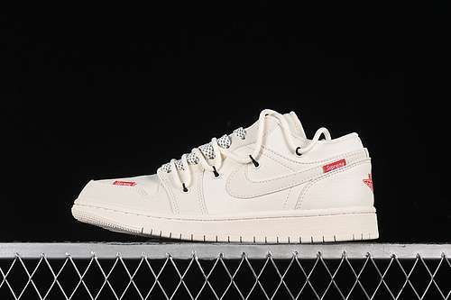 【380】[SJ9950-017]-[AIR JORDAN 1 LOW OFF WHITE/RED]-[WOMAN:36-39]-[MAN:40-45]