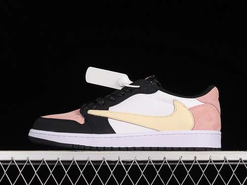 【340】[DM7866-066]-[TRAVIS SCOTT X AIR JORDAN 1 LOW OG PINK/BLACK/WHITE]-[WOMAN:36-39]-[MAN:40-47.5]