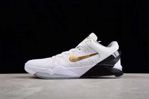 【360】[511371-100]-[ZOOM KOBE 7 SYSTEM ELITE HOME WHITE/METALLIC GOLD-BLACK-NATURAL GREY]-[MAN:40-46]