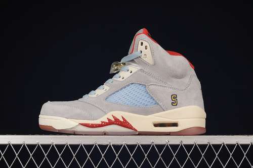 【380】[CI1899-400]-[TROPHY ROOM X AIR JORDAN 5 RETRO ICE BLUE/SAIL-METALLIC GOLD-UNIVERSITY RED]