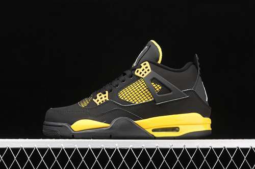 【300】[308497-008]-[AIR JORDAN 4 RETRO THUNDER 2012 BLACK/WHITE-TOUR YELLOW]-[UNSIEX:36-46]