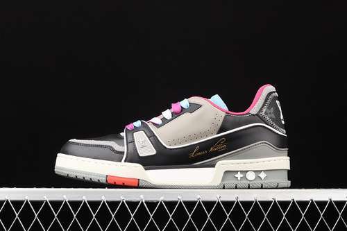 【700】[L*V 2021SS TRAINER SHOES BLACK/LIGHT GREY/PINK]-[MAN:38-45]