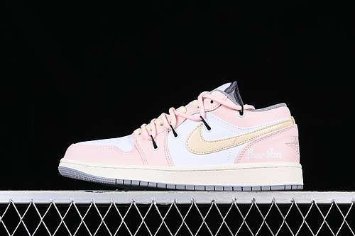 【300】[553558-053]-[AIR JORDAN 1 LOW WHITE/PINK/YELLOW]-[WOMAN:35.5-39]-[MAN:40-47.5]