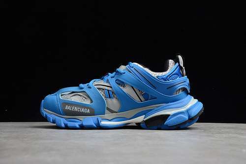 【580】[ECBL121369B]-[BA*LEN*CIAGA TRACK 2.0 SNEAKER BLUE/GREY/BLUE]-[UNISEX:35-46]
