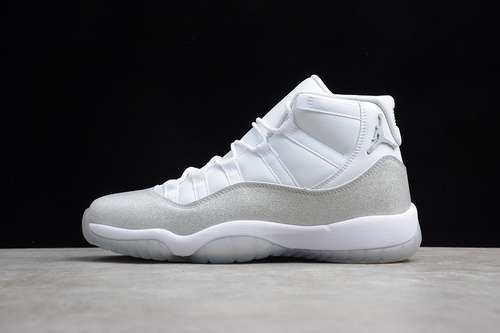 【520】[AR0715-100]-[GZ AIR JORDAN 11 WHITE/METALLIC SILVER/VAST GREY]-[UNISEX:35-44]