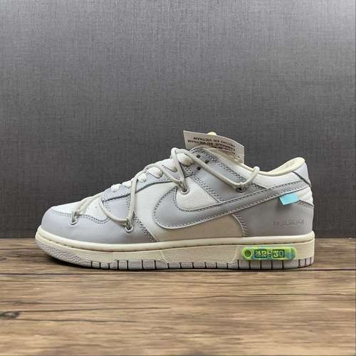 【360】[DM1602-117]-[OW X SB DUNK LOW LOT 42 OF 50 SAIL/NEUTRAL GREY/LIGHT BONE]-[UNSIEX:36-46]
