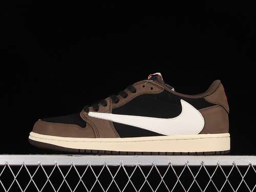 【380】[CQ4277-001]-[TRAVIS SCOTT X AIR JORDAN 1 LOW MOCHA BLACK/DARK MOCHA-UNIVERSITY RED-SAIL]