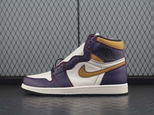 【490】[CD6578-507]-[GET AIR JORDAN 1 RETRO HIGH OG LA TO CHICAGO PURPLE/GOLD]