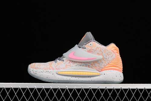 【380】[CZ0170-600]-[ZOOM KD 14 BASKETBALL SHOES LIGHT GREY/PINK/ORANGE]-[MAN:40-46]
